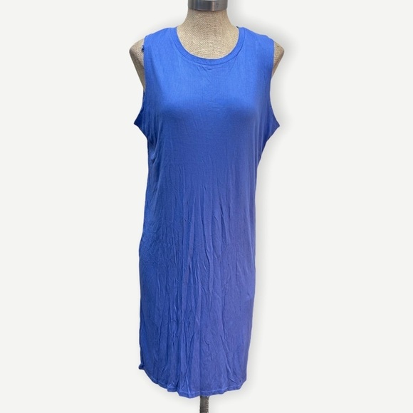 Zara Dresses & Skirts - Zara blue ribbed knit sleeveless dress new